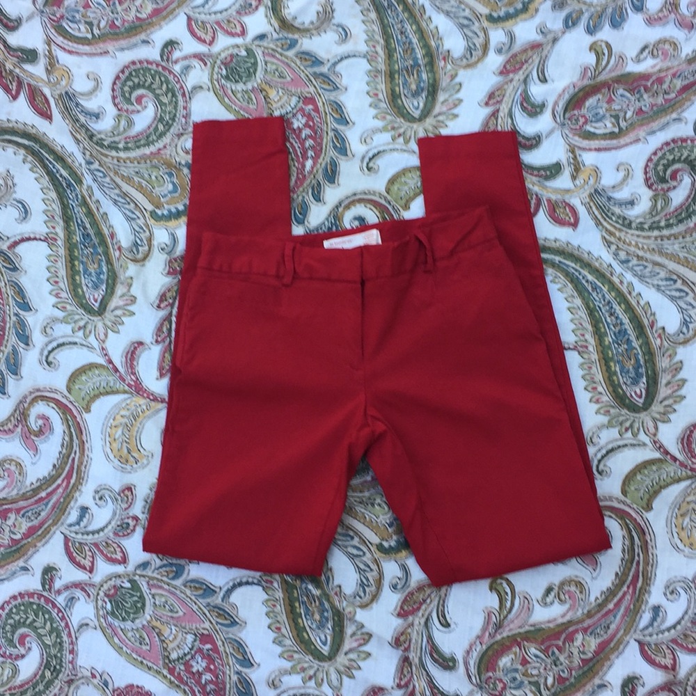 Skinny pants Red size 5. Ankle length